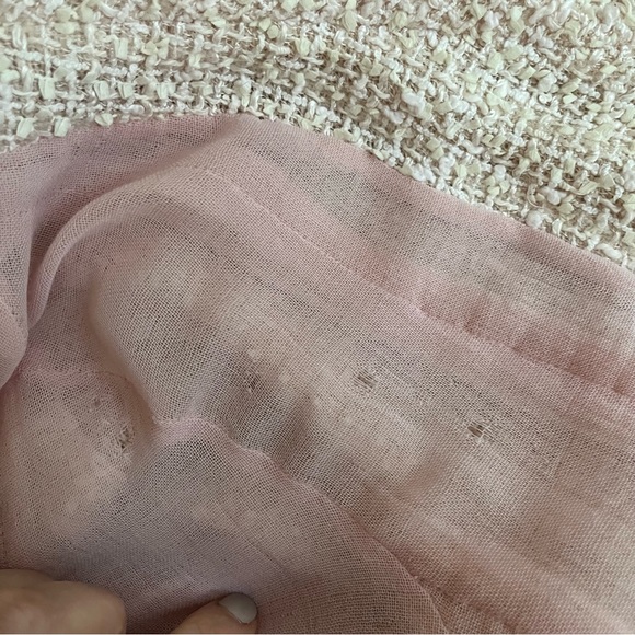 ❌SOLD❌ CHANEL 1999 SS Vintage Pink Beige Tweed Jacket CC Logo FR44 Large L Auth - Picture 13 of 17